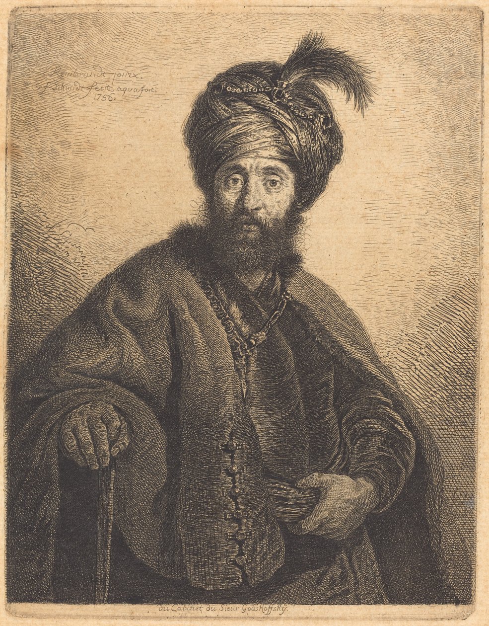 Persialainen tekijältä Georg Friedrich Schmidt after Rembrandt van Rijn