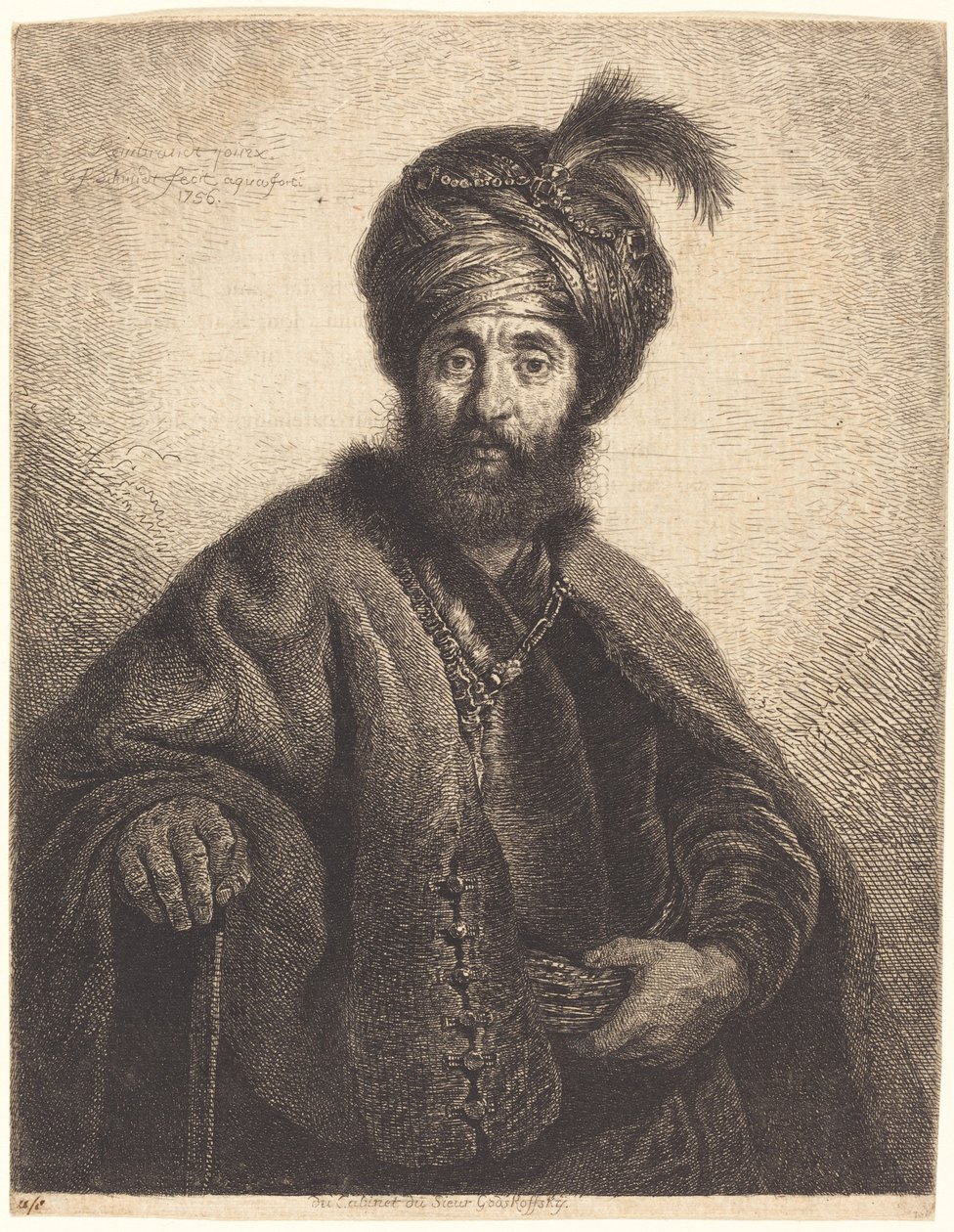 Persialainen tekijältä Georg Friedrich Schmidt after Rembrandt van Rijn