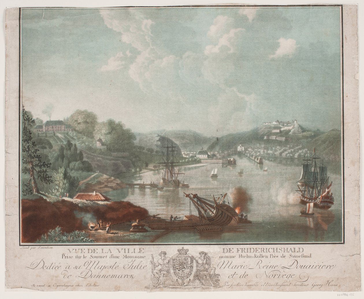 Vue de la ville Frederikshald tekijältä Georg Haas