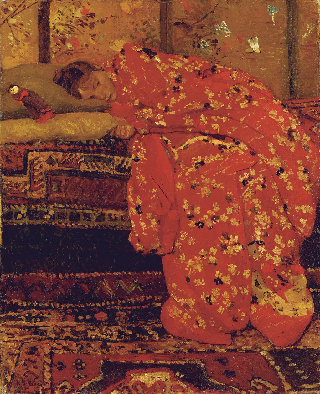 Tyttö punaisessa kimonossa tekijältä Georg Hendrik Breitner