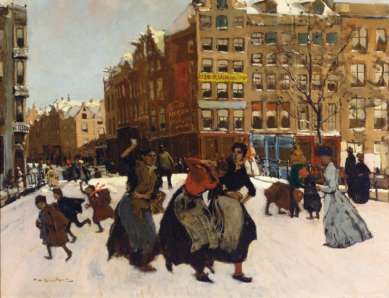 Talvi Amsterdamissa, noin 1898 tekijältä Georg Hendrik Breitner