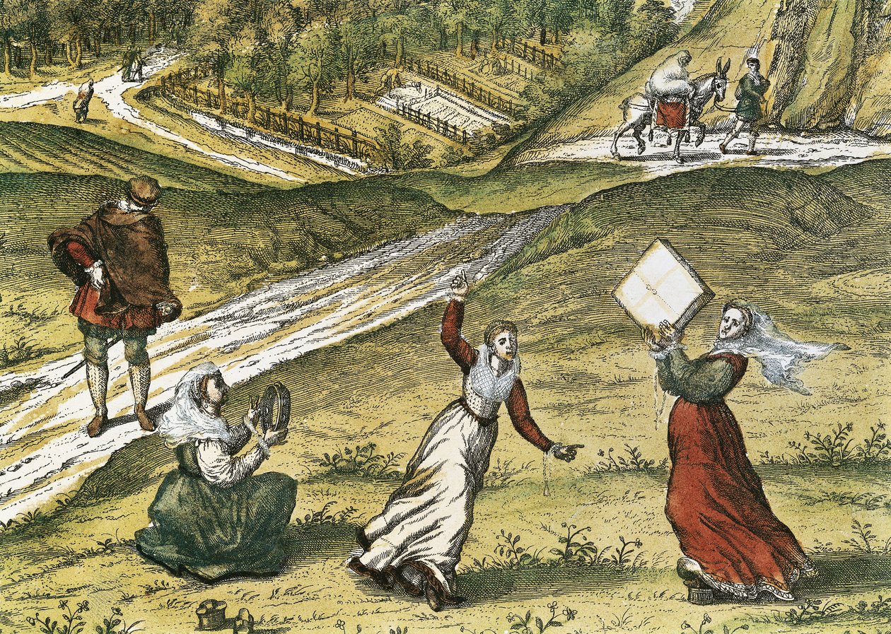 Andalus danseurs Yksityiskohta Grenadasta, osa 1 "Civitatis Orbis Terrarum" (Tetraum orbis terrarum). Abraham Orteliuksen (1527-1598), George Braunin (1541-1622) ja Franz Hogenbergin (1535-1590) Eau forte en couleurs, julkaistu vuosina 1572-1617. Historial tekijältä Georg Hogenberg Franz and Ortelius Abraham Braun