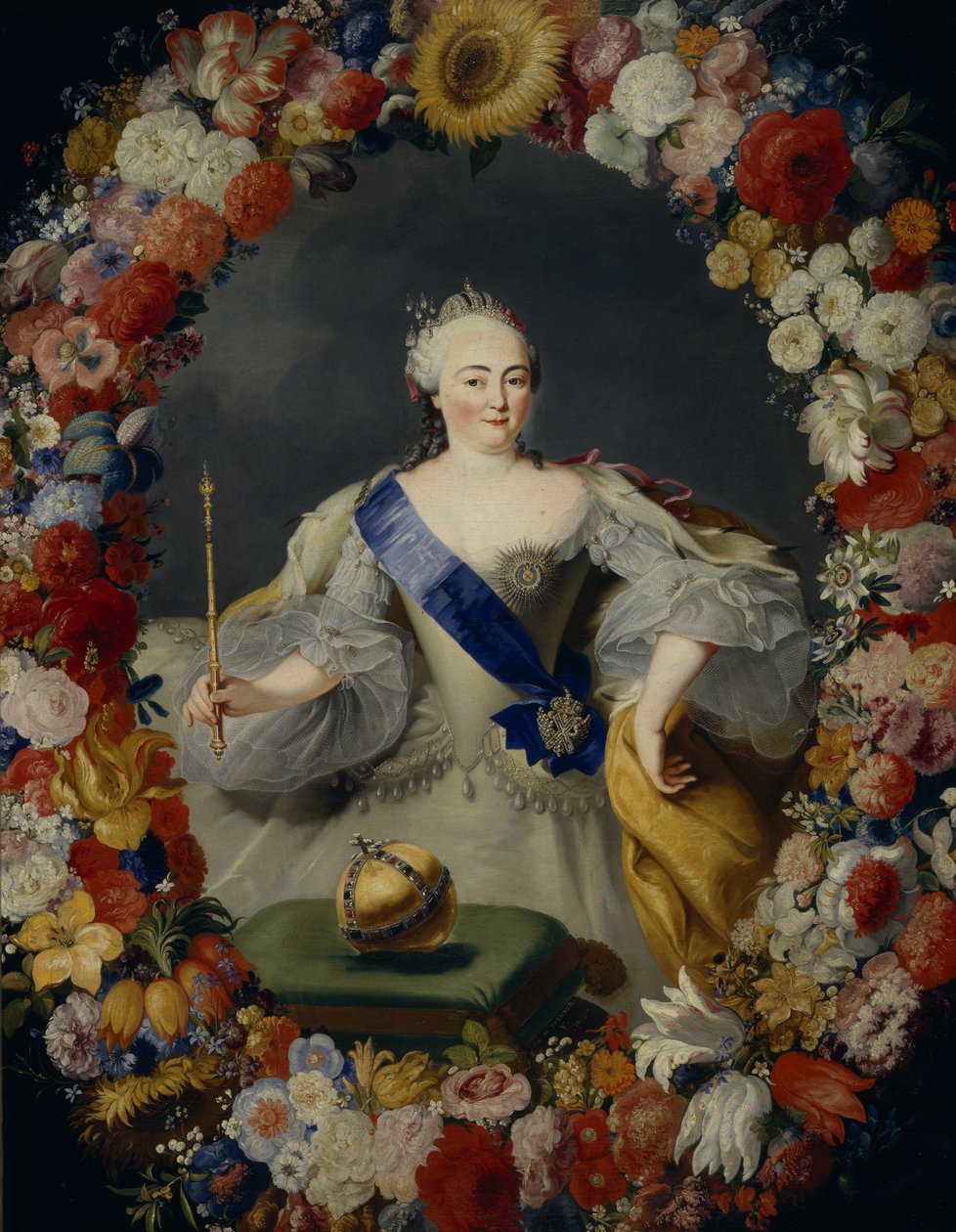 Keisarinna Elisabetin muotokuva 1709-1762, 1754 tekijältä Georg Kaspar von Prenner
