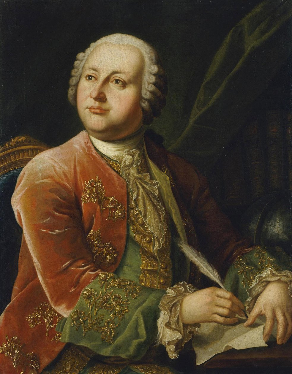 Mihail Lomonosovin muotokuva (Mihail Vassiljevitš Lomonossov) (1711-1765) par Anonymous, 1700-luvun toinen puoli. d