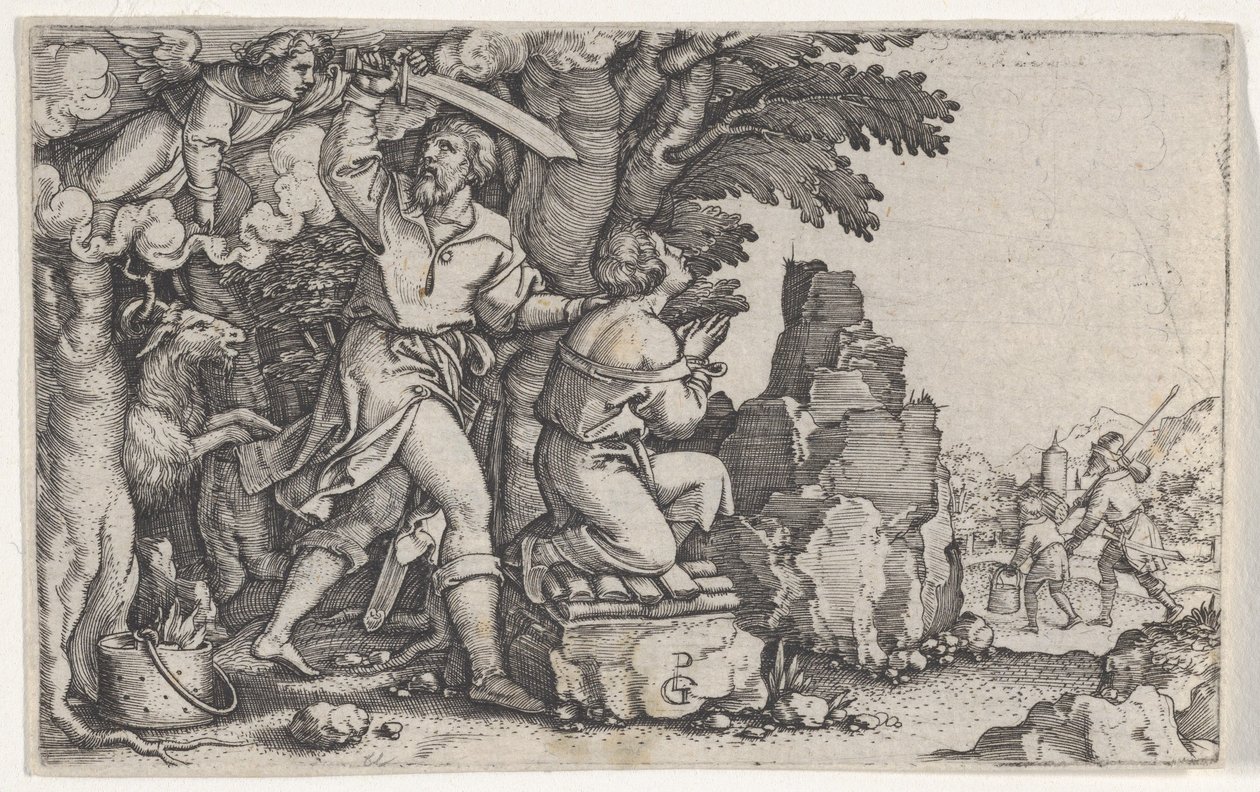 Abrahamin uhri, Aabrahamin tarinasta. tekijältä Georg Pencz