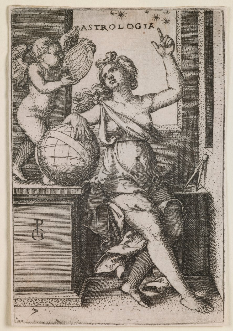Astrologia, sarjasta "The Liberal Arts" tekijältä Georg Pencz