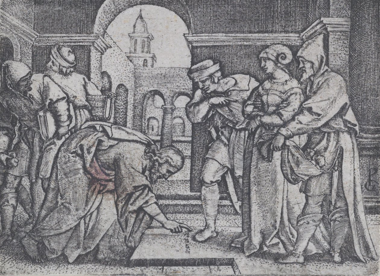Kristus ja avionrikkoja nainen. tekijältä Georg Pencz