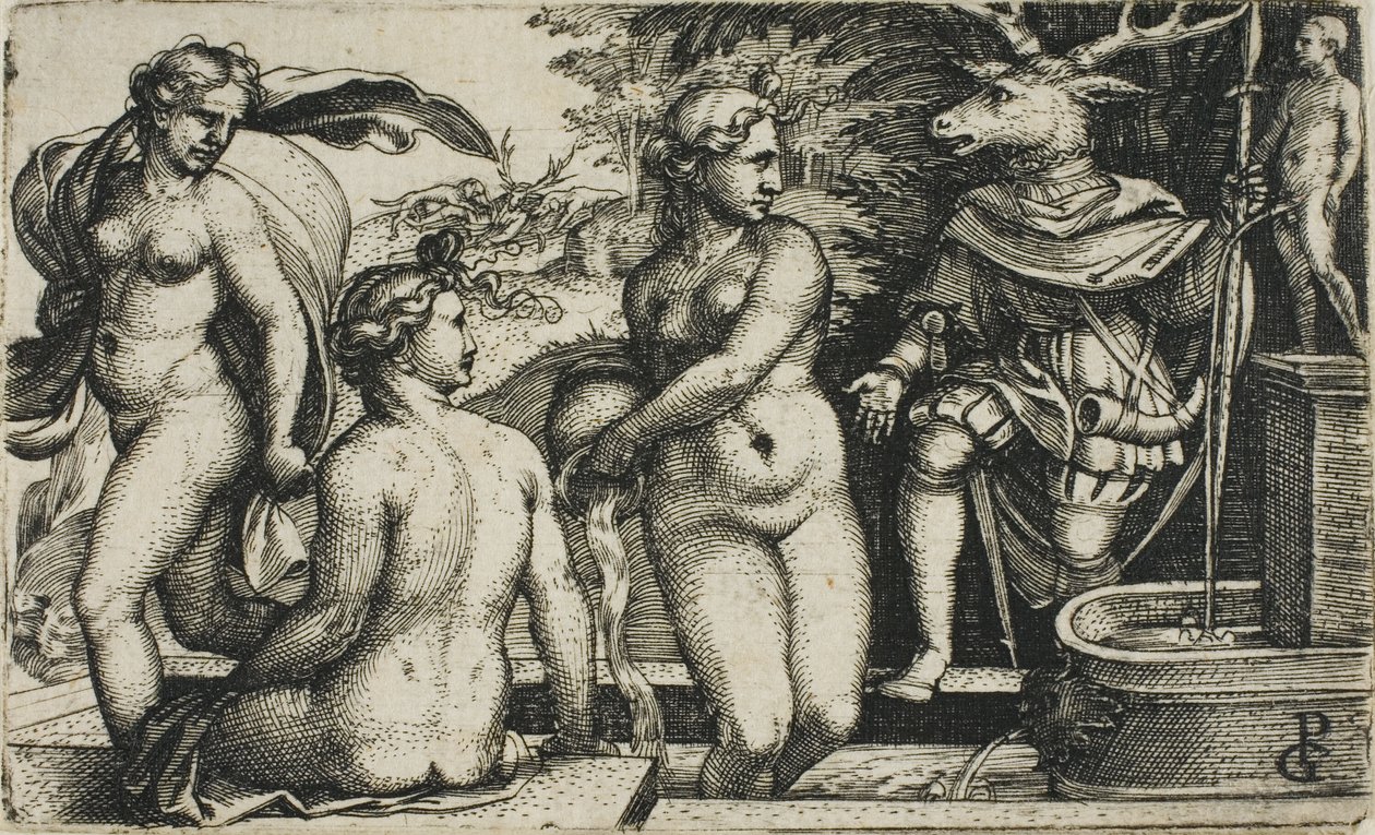 Diana kylpylässä tekijältä Georg Pencz