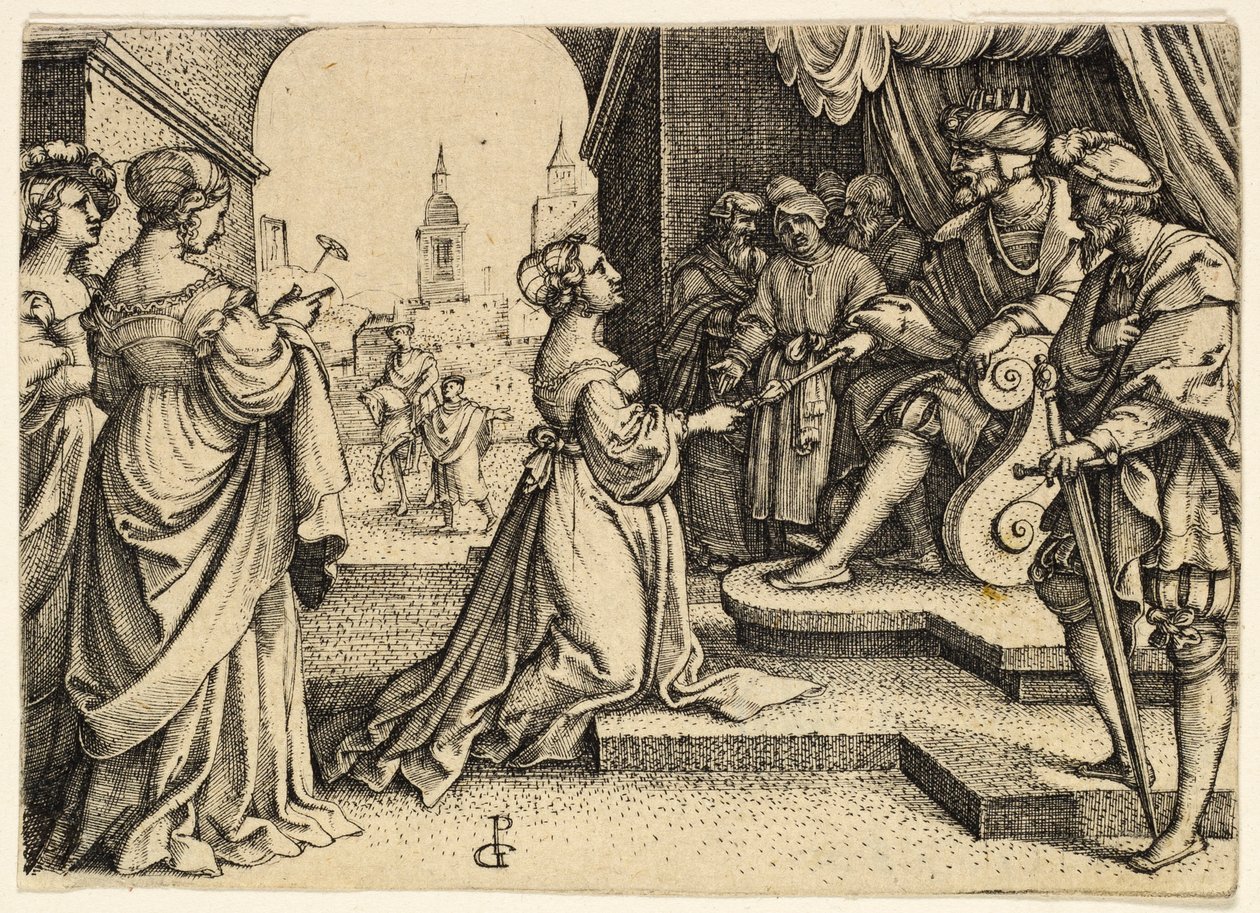 Ester ennen Ahasverusta tekijältä Georg Pencz
