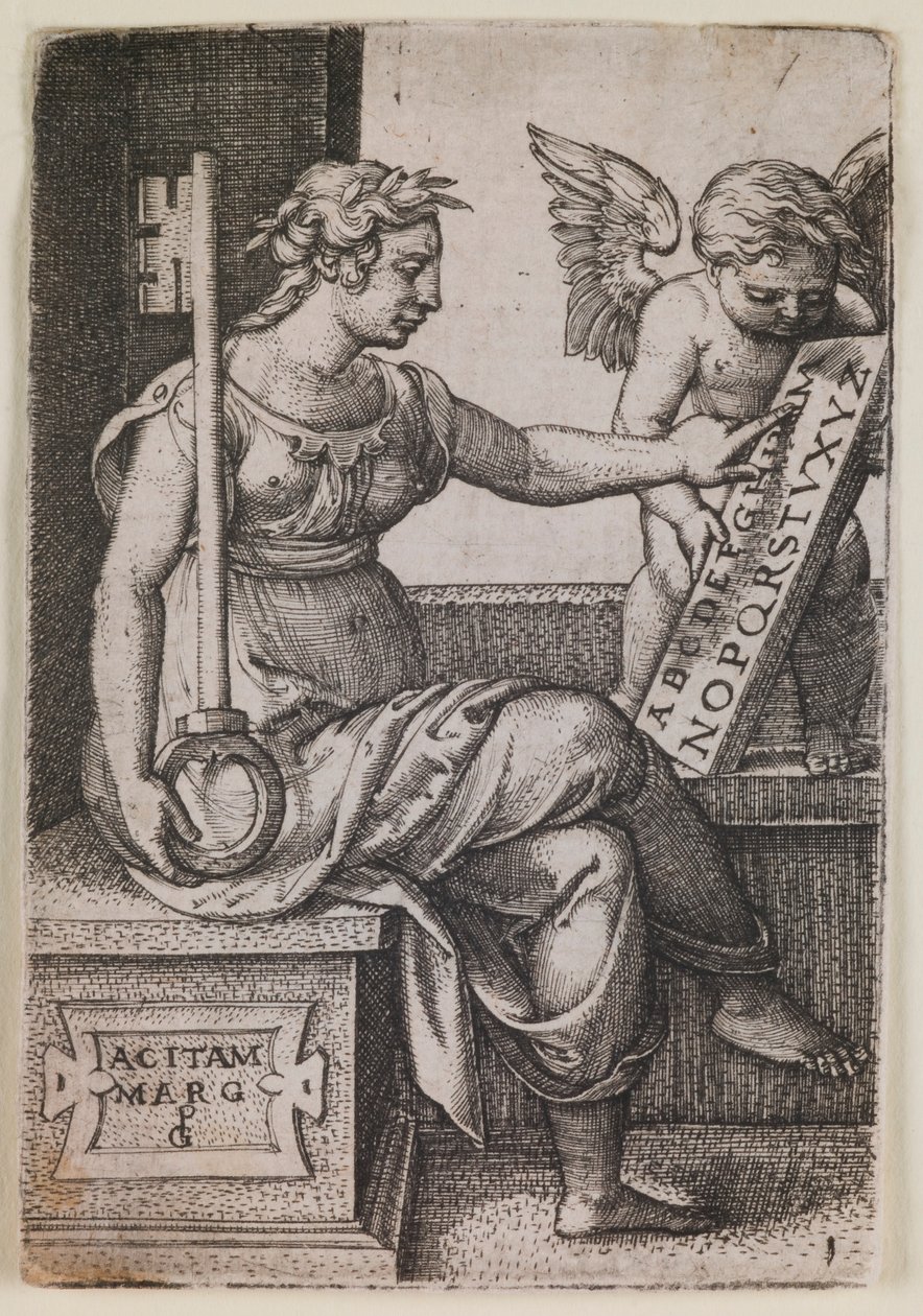 Grammatica, sarjasta "The Liberal Arts" tekijältä Georg Pencz