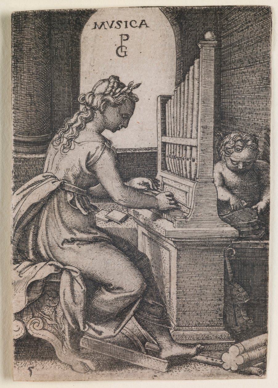 Musica, sarjasta "The Liberal Arts" tekijältä Georg Pencz