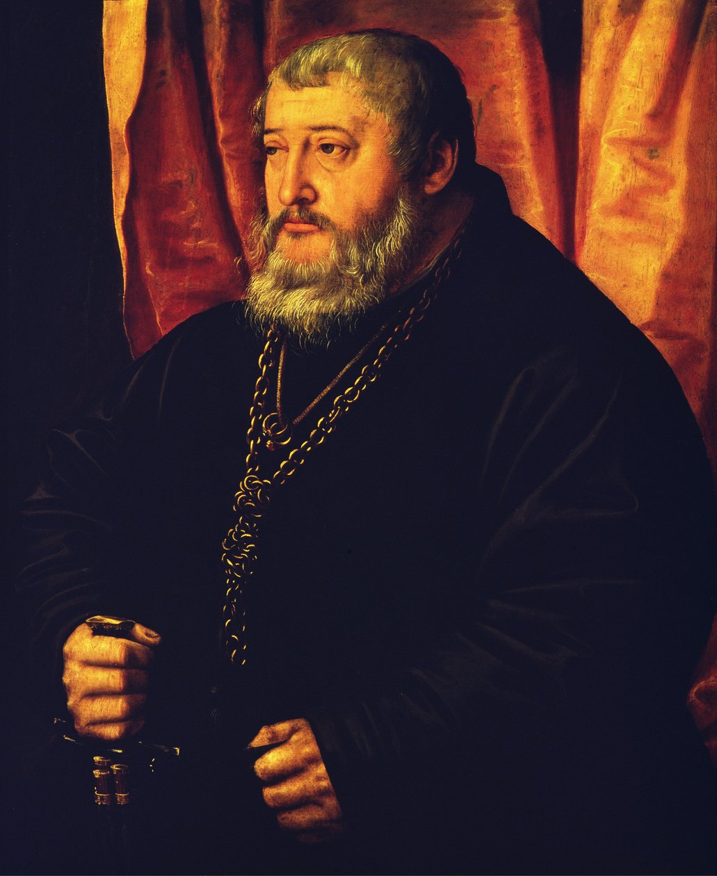 Ruuturuhtinas Palatinus Otto Henryn muotokuva, 1543 (öljy puulle) tekijältä Georg Pencz