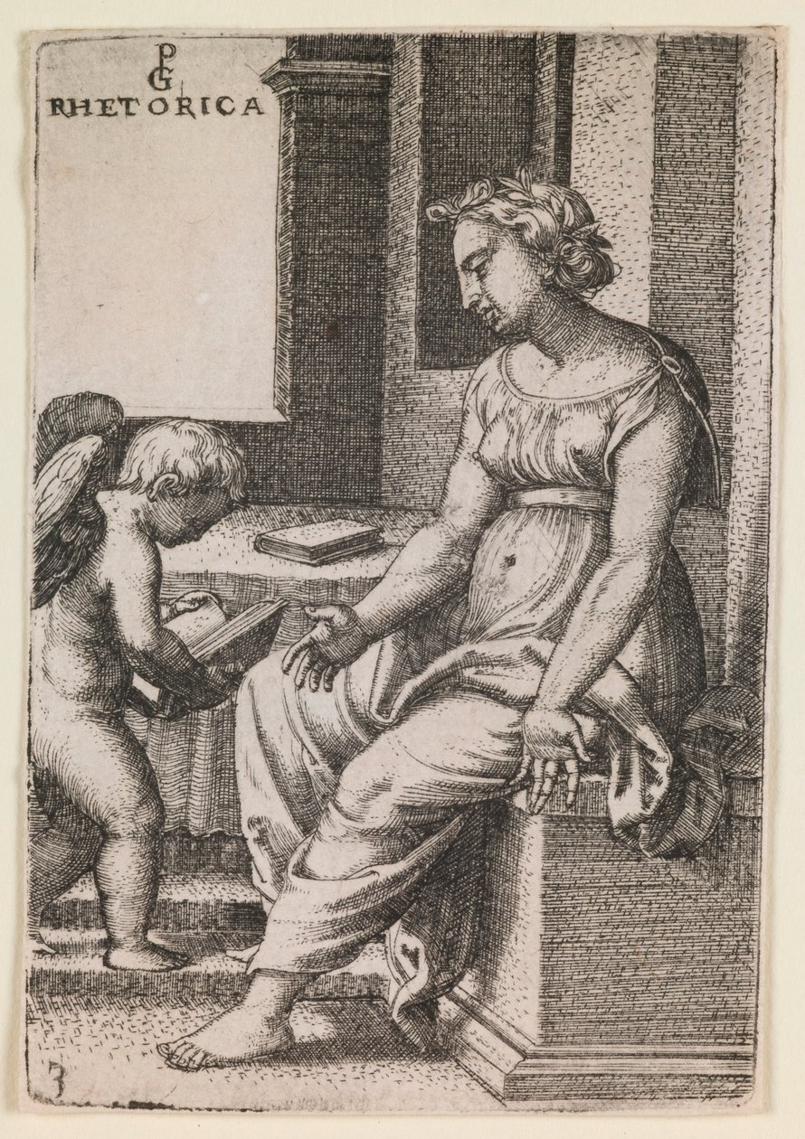 Retorica, sarjasta "The Liberal Arts" tekijältä Georg Pencz
