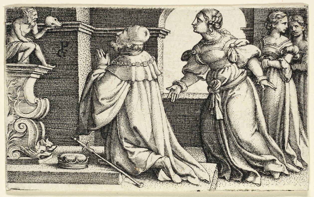 Salomo palvoo epäjumalia Molochia tekijältä Georg Pencz