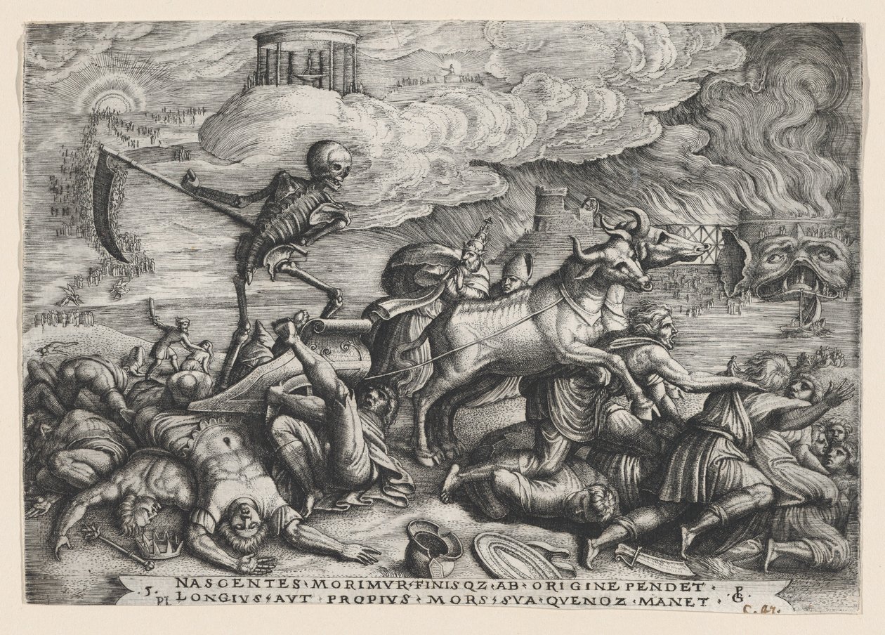 The Triumph of Death on Time, Petrarkan voitosta. tekijältä Georg Pencz
