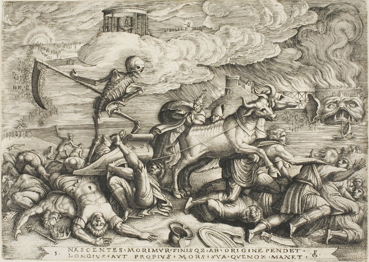 The Triumph of Death, levy viisi teoksesta The Triumphs of Petrarch tekijältä Georg Pencz