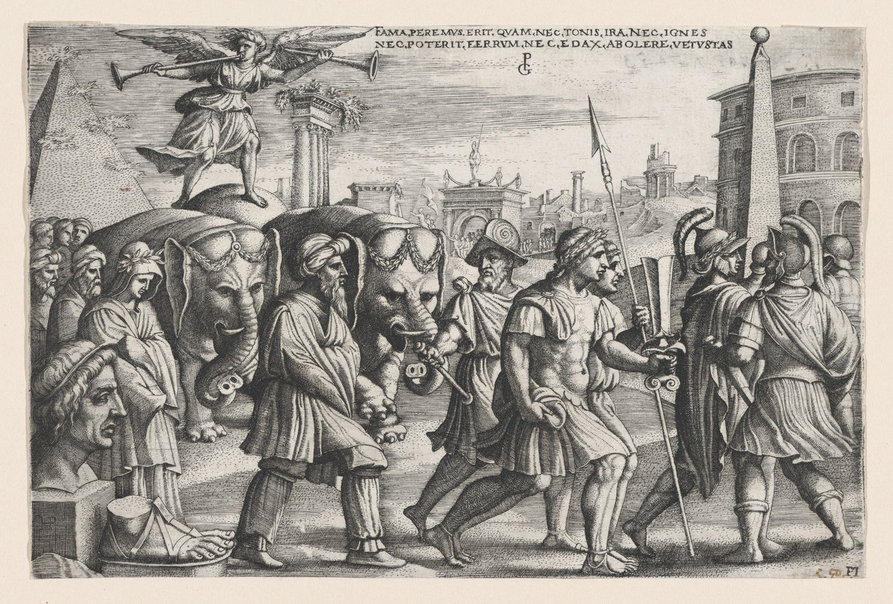 The Triumph of Fame on Chastity, Petrarchin voitoista. tekijältä Georg Pencz