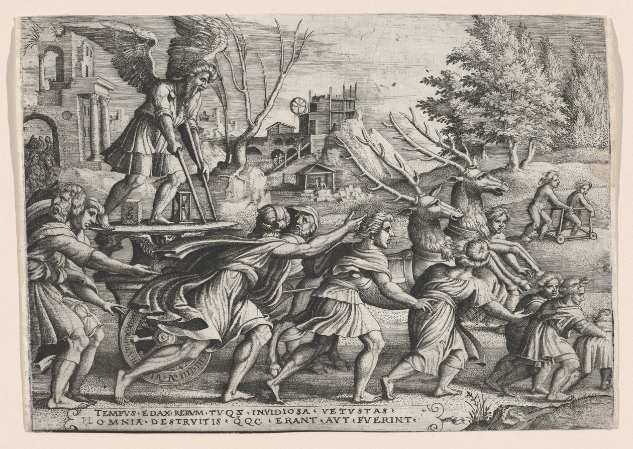 The Triumph of Time on Fame, Petrarkan voitoista. tekijältä Georg Pencz