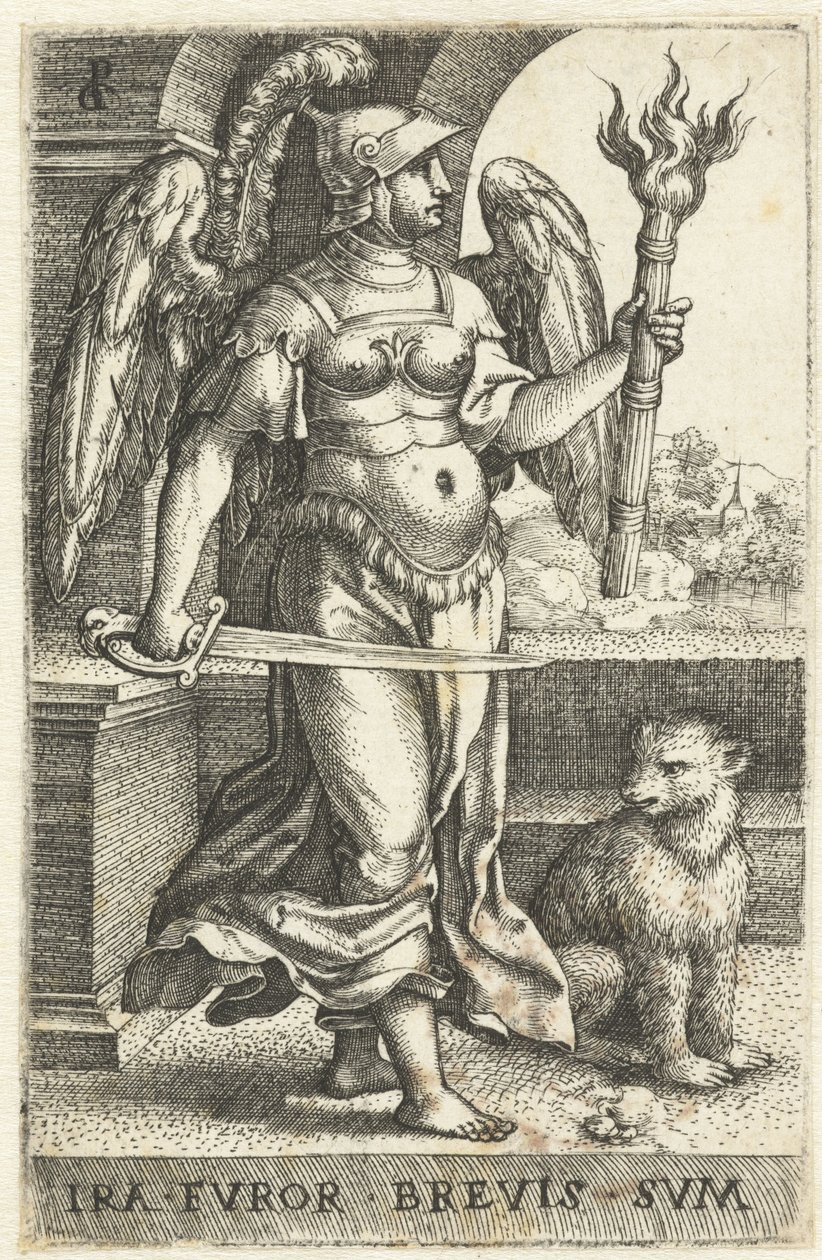 viha (Ira) Ira fvor brevis svm (otsikko esineessä) Seven Deadly Sins (sarjan nimi) tekijältä Georg Pencz