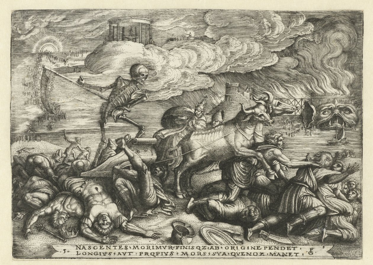 Kuoleman voitto Six Triumphs of Petrarch (sarjan nimi) tekijältä Georg Pencz