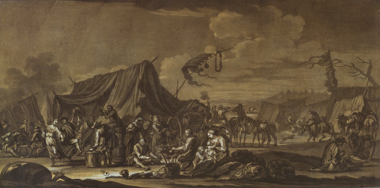 Armeijan leiri, 1694 tekijältä Georg Philipp I Rugendas