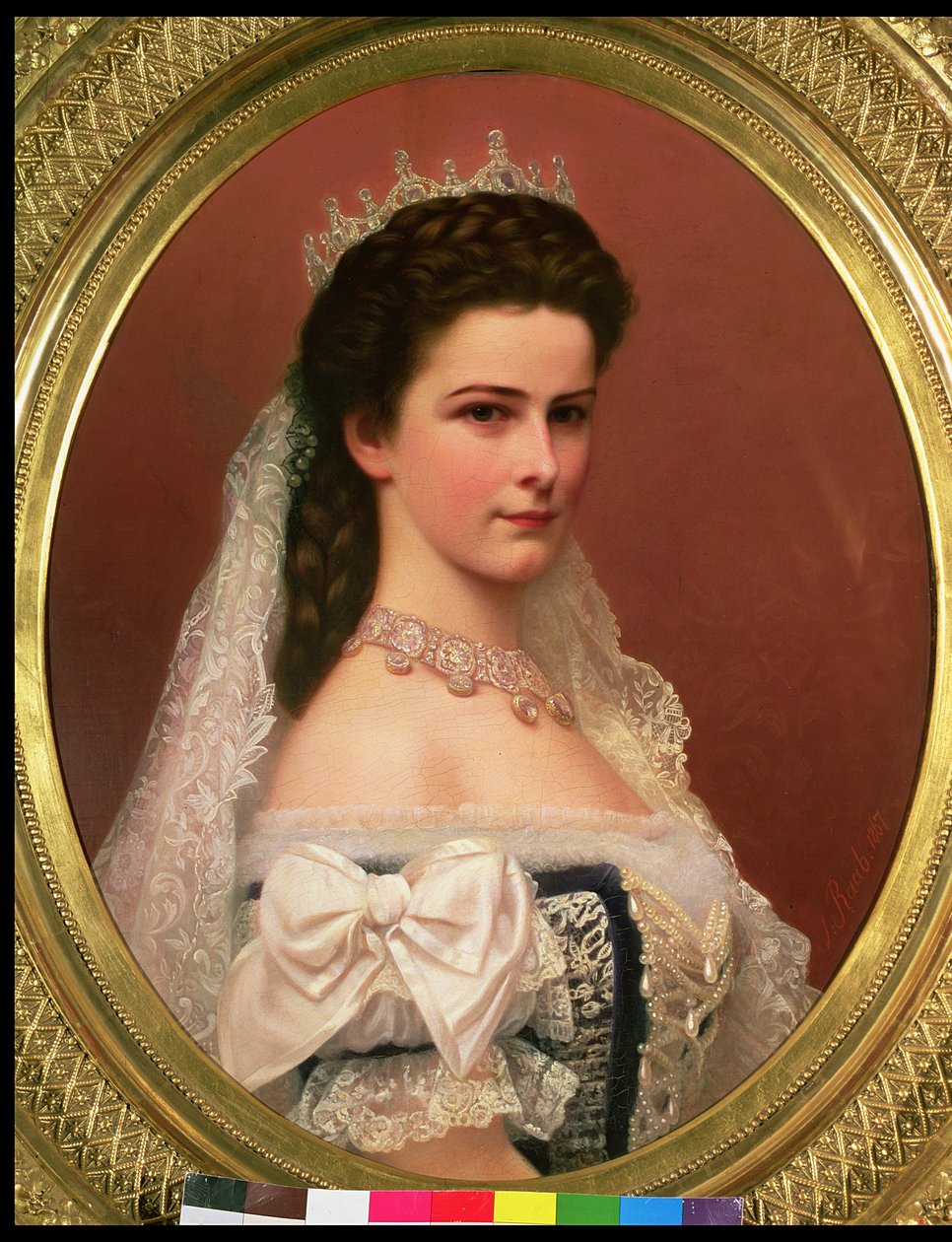 Baijerin keisarinna Elisabet (1837-98) unkarilaisessa puvussa, 1867. tekijältä Georg Raab