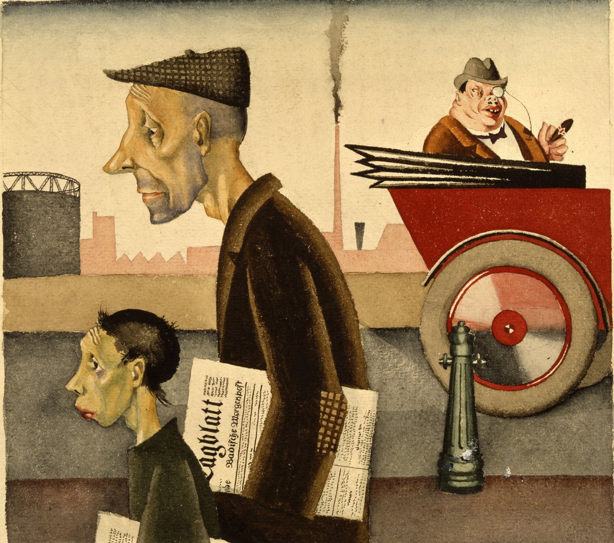 Sanomalehtiväki, 1921 tekijältä Georg Scholz
