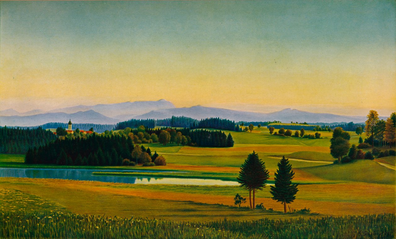 Maisema Staffelseen alueella, vuodelta 1931 tekijältä Georg Schrimpf