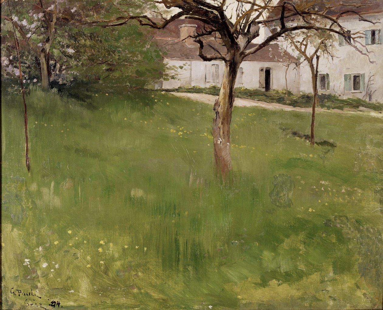 Puutarha Grezissä, 1884 tekijältä Georg Vilhelm Pauli