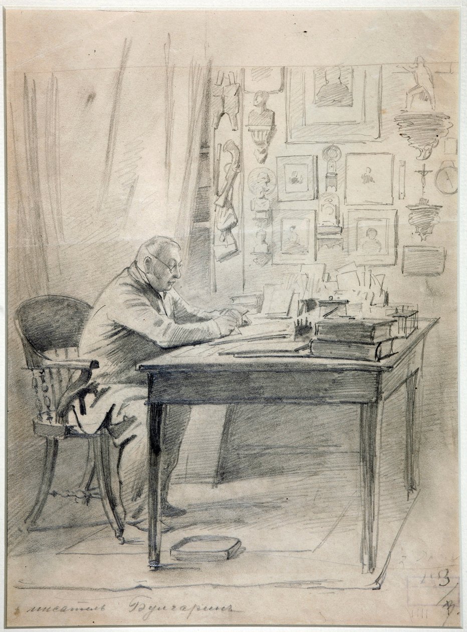 Faddei Boulgarine - Muotokuva kirjailija Faddei Bulgarinista (1789-1859) Timm, Vasily (George Wilhelm) (1820-1895) tekijältä Georg Wilhelm Timm