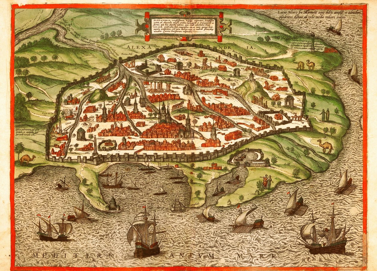 Alexandria, Egypti tekijältä Georg and Hogenberg Franz (1535 90) Braun