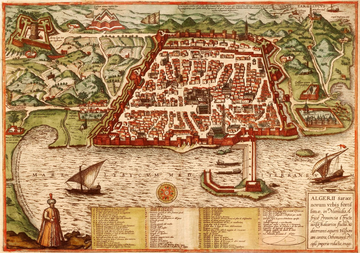 Alger, Algeria tekijältä Georg and Hogenberg Franz (1535 90) Braun