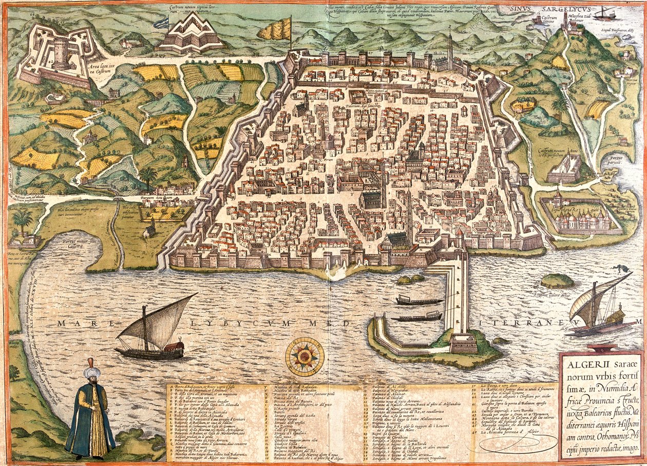 Alger, Algeria tekijältä Georg and Hogenberg Franz (1535 90) Braun