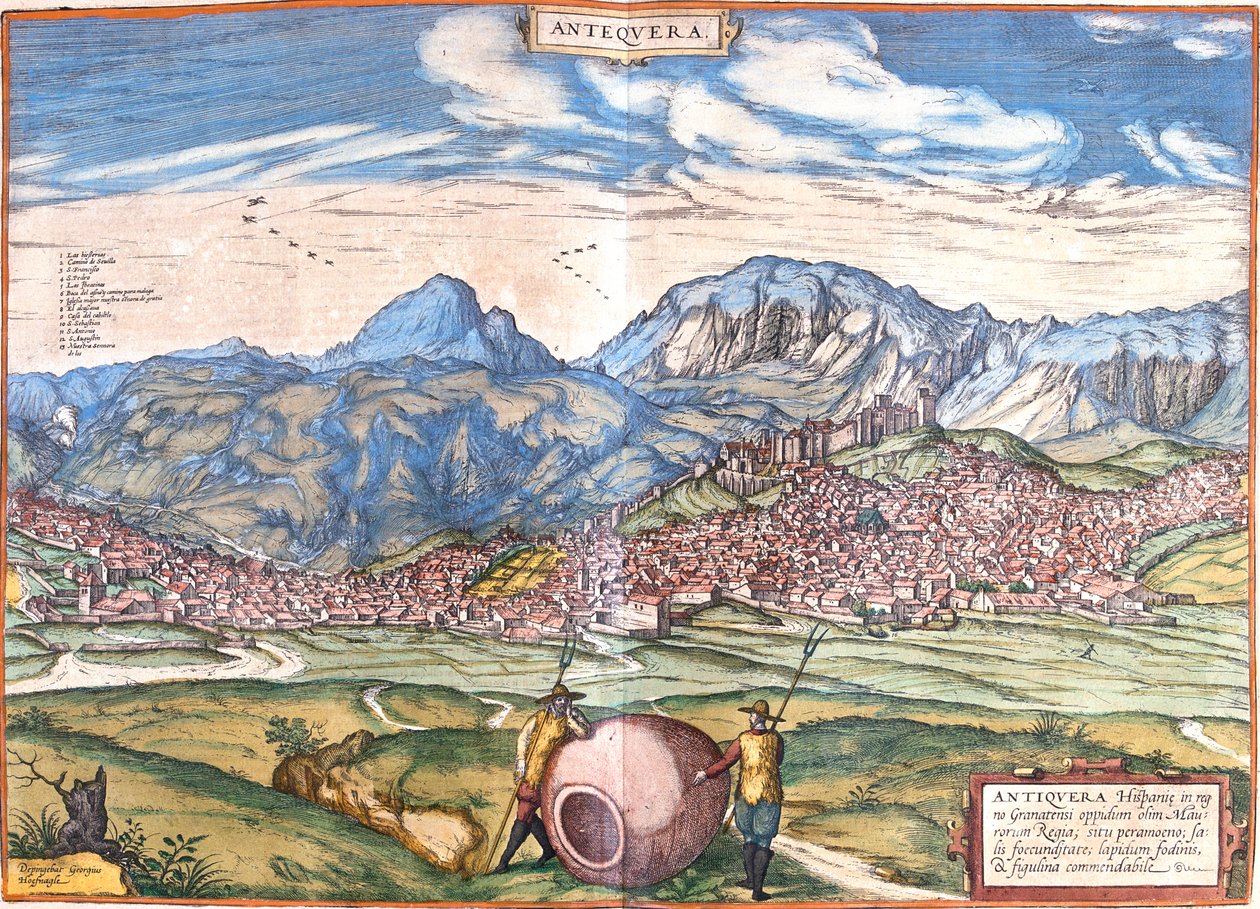 Antequera, Espanja tekijältä Georg and Hogenberg Franz (1535 90) Braun