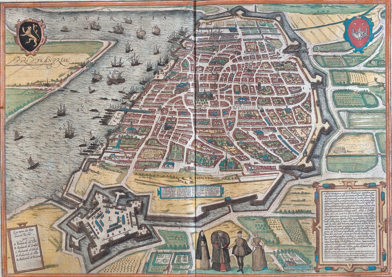 Antwerpen, Belgia tekijältä Georg and Hogenberg Franz (1535 90) Braun