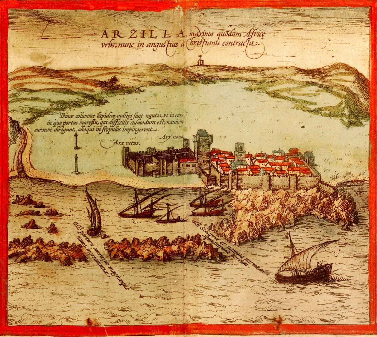 Asilah, Marokko tekijältä Georg and Hogenberg Franz (1535 90) Braun