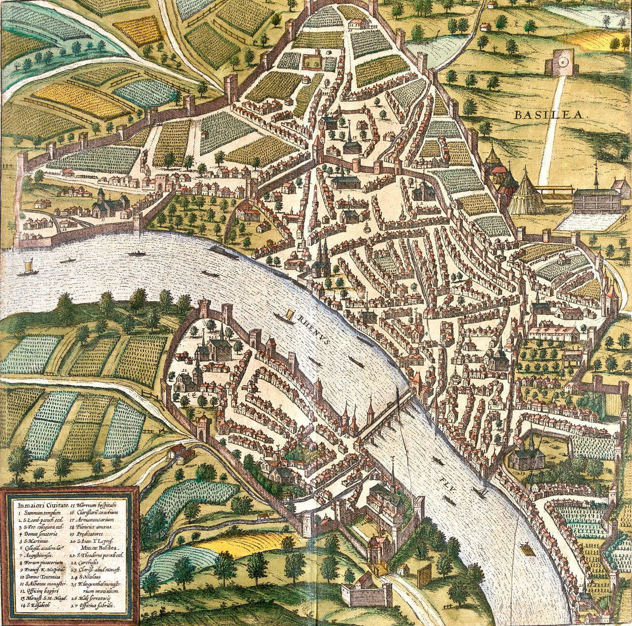 Basel, Sveitsi tekijältä Georg and Hogenberg Franz (1535 90) Braun