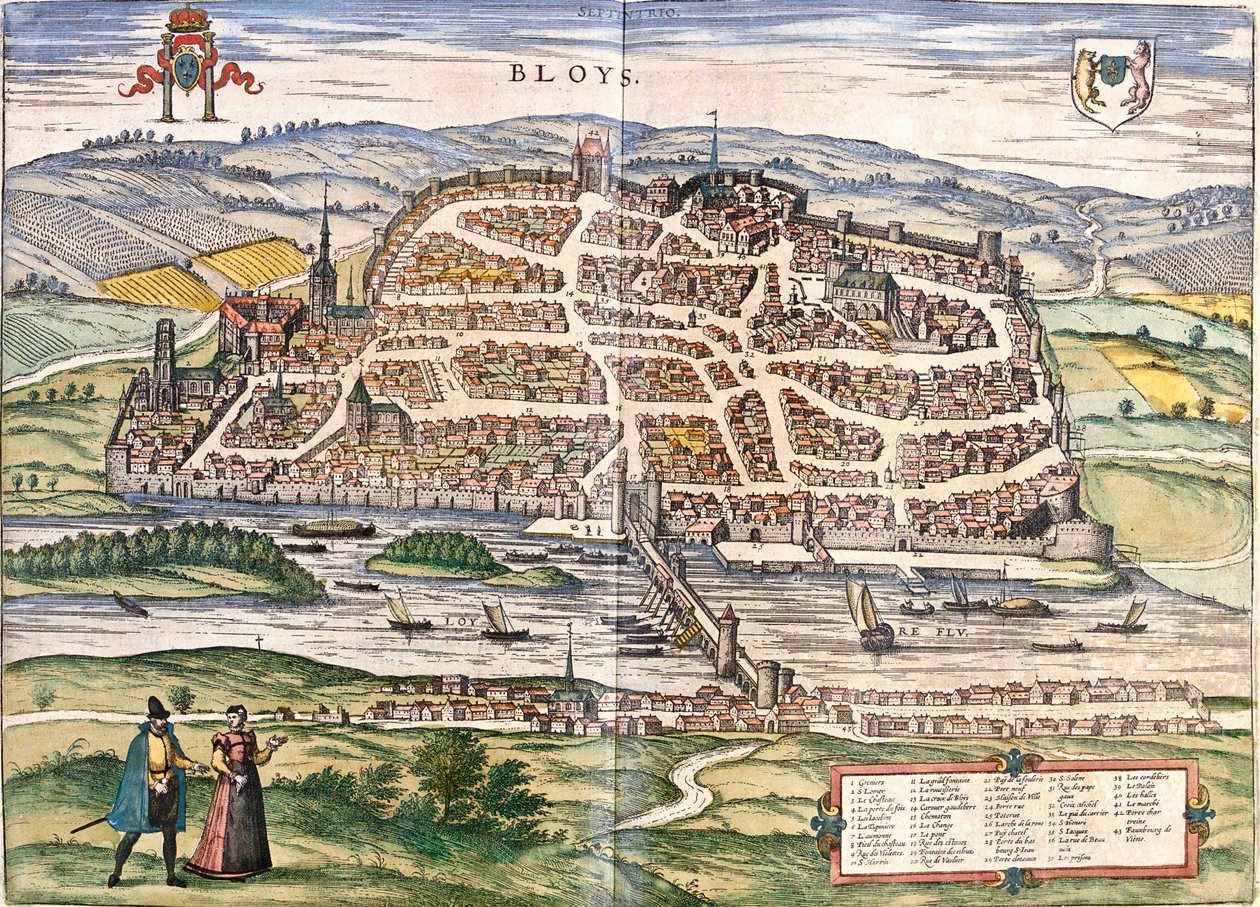 Blois, Ranska tekijältä Georg and Hogenberg Franz (1535 90) Braun