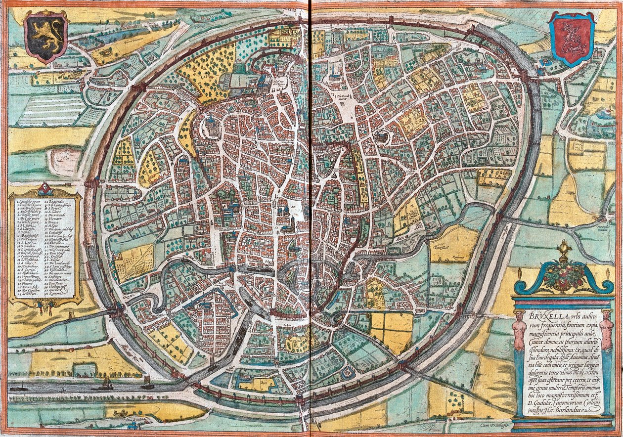 Bryssel, Belgia tekijältä Georg and Hogenberg Franz (1535-90) Braun