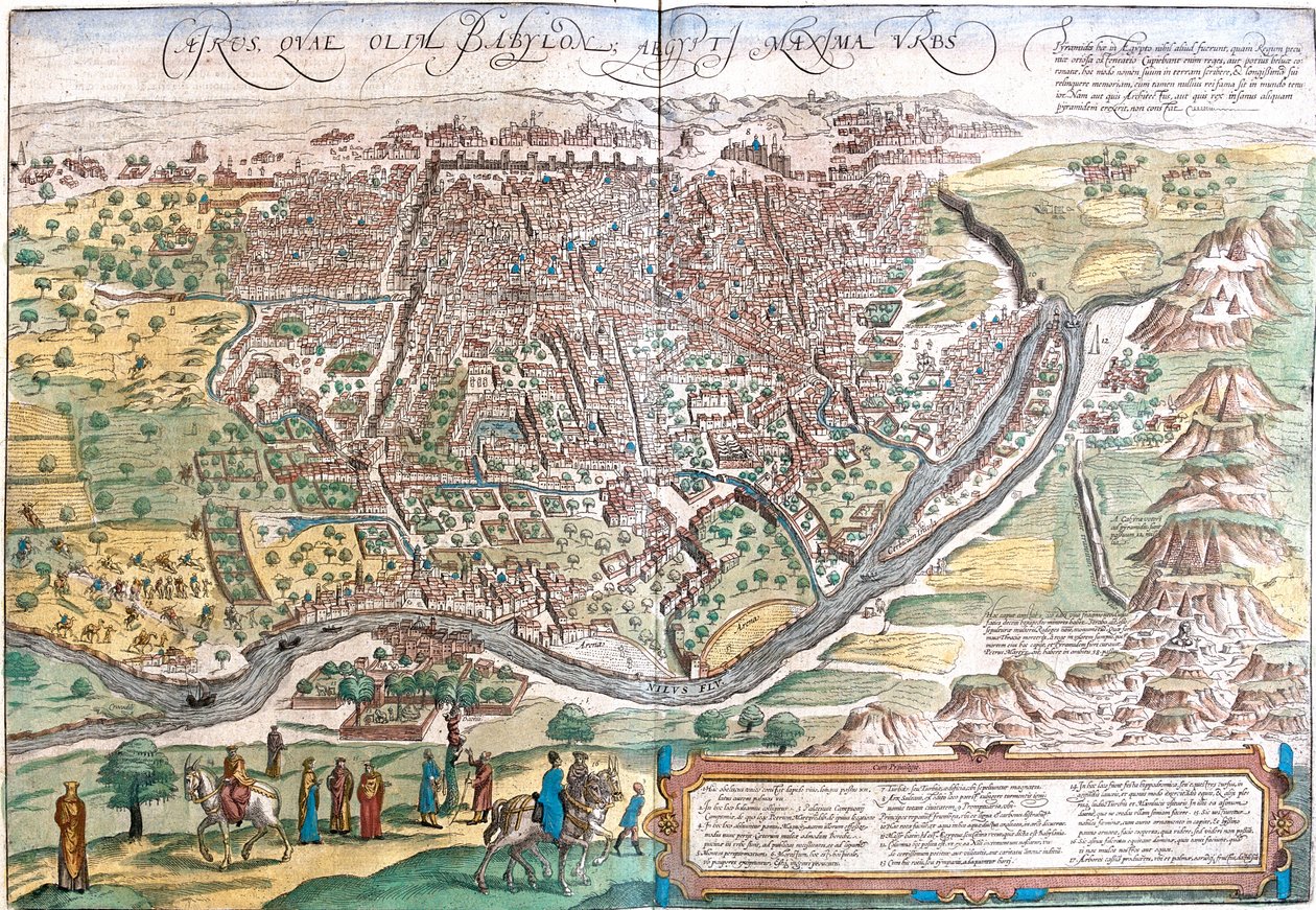 Kairo, Egypti tekijältä Georg and Hogenberg Franz (1535 90) Braun