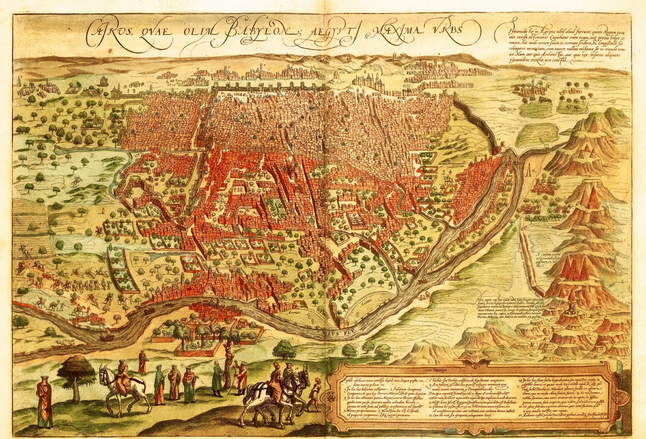 Kairo, Egypti tekijältä Georg and Hogenberg Franz (1535 90) Braun
