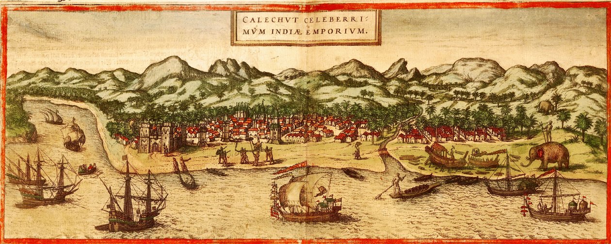 Calicut tekijältä Georg and Hogenberg Franz (1535 90) Braun
