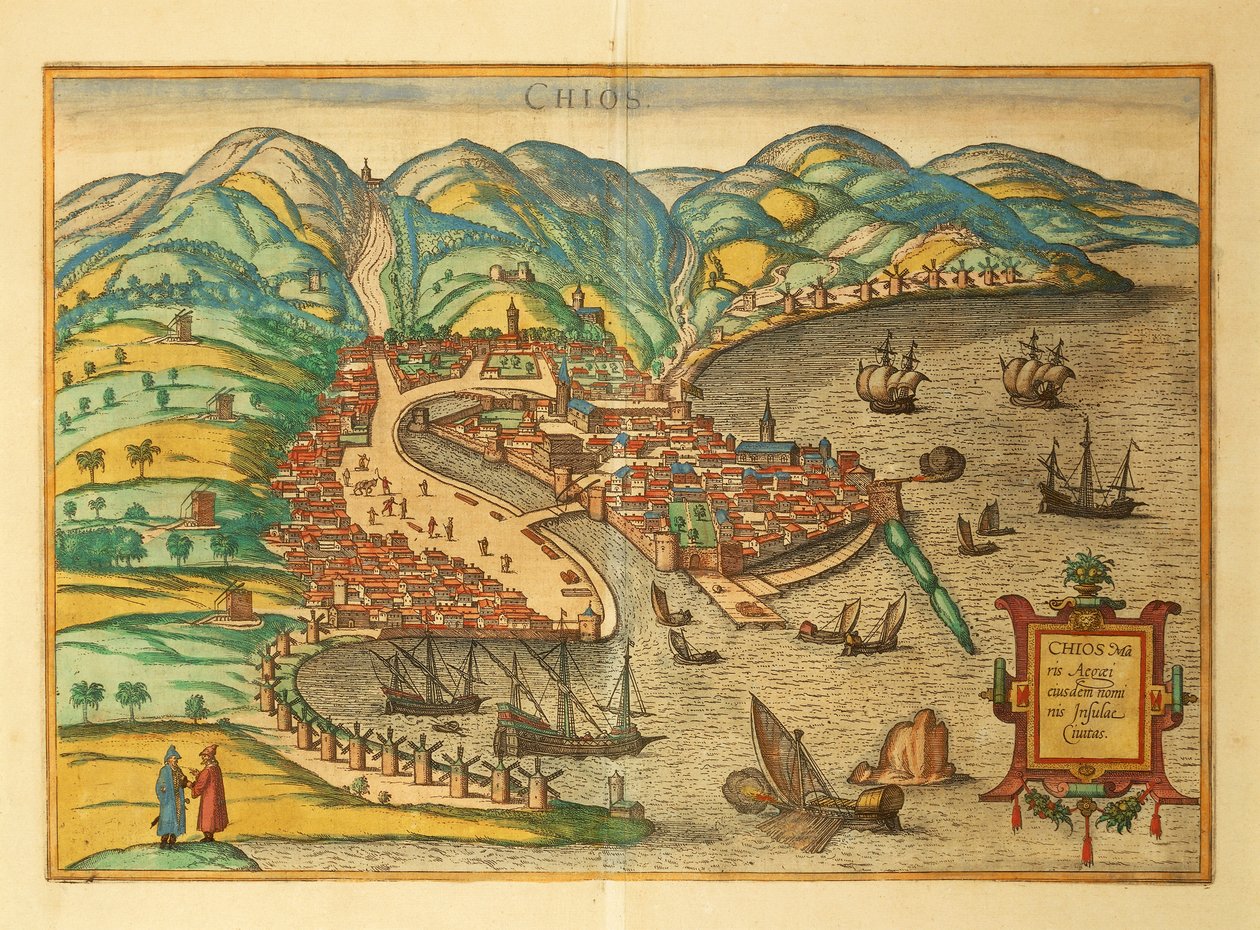 Chios Georg Braunin Civitates Orbis Terrarumilta tekijältä Georg Braun and Hogenberg Franz