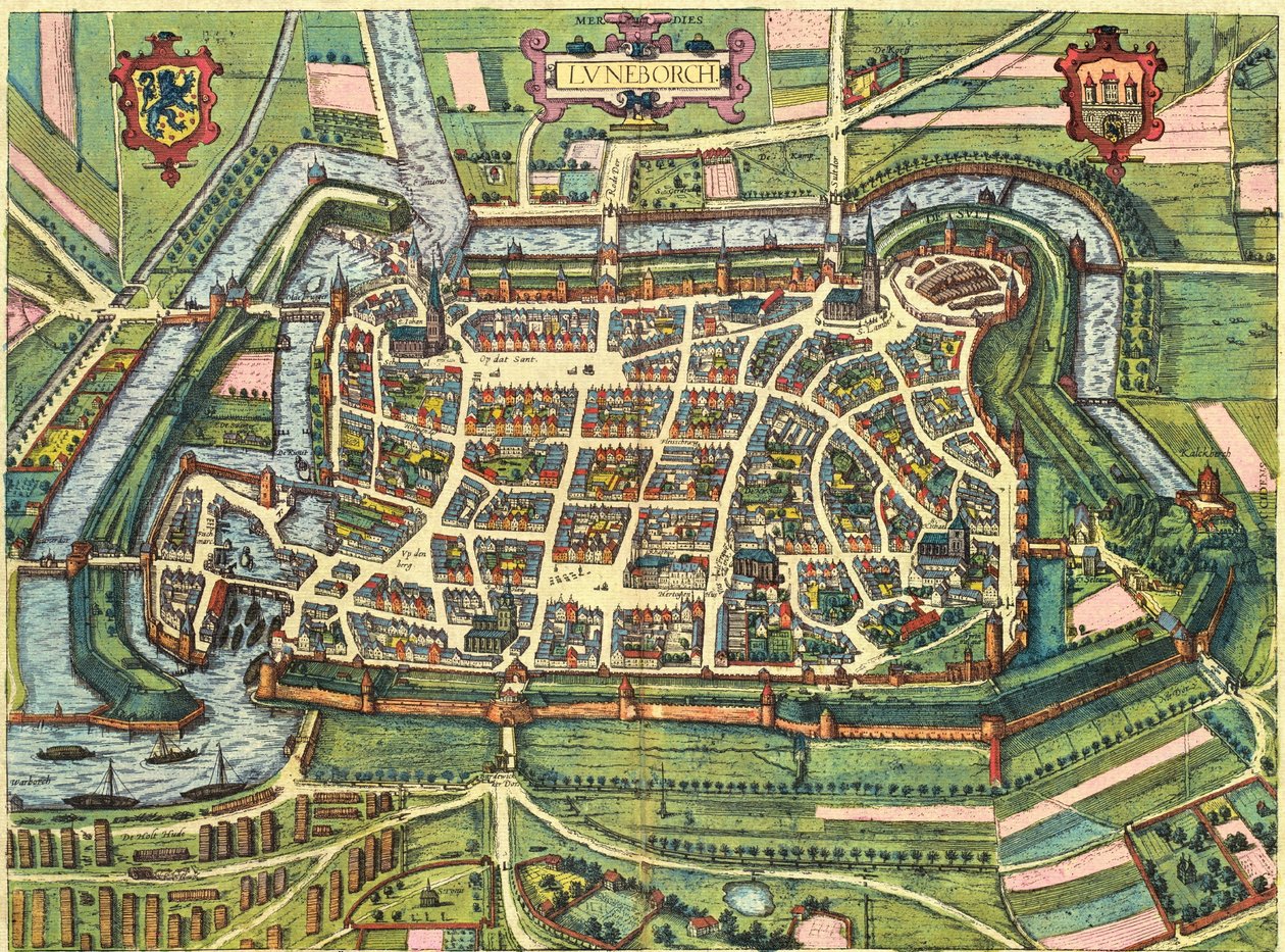 Edinburgh, Skotlanti tekijältä Georg and Hogenberg Franz (1535 90) Braun