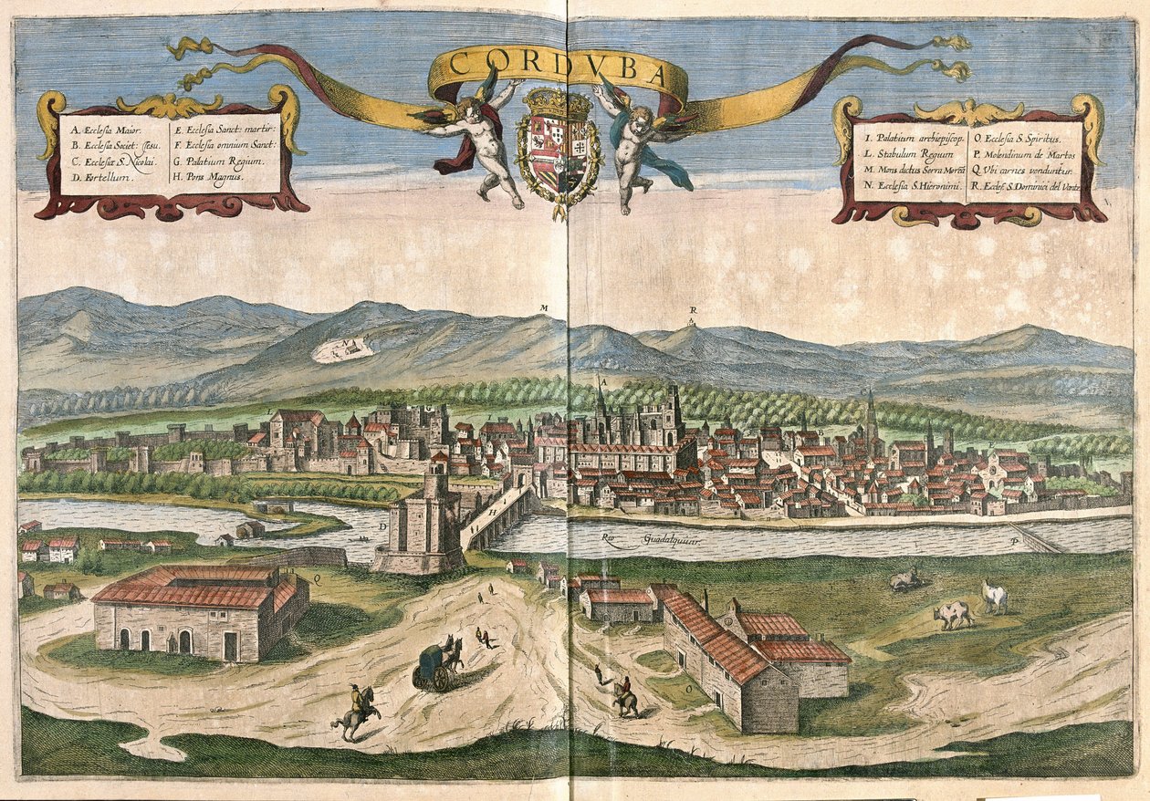 Fontainebleau, Ranska (kaiverrus tekijältä Georg Braun and Hogenberg Franz