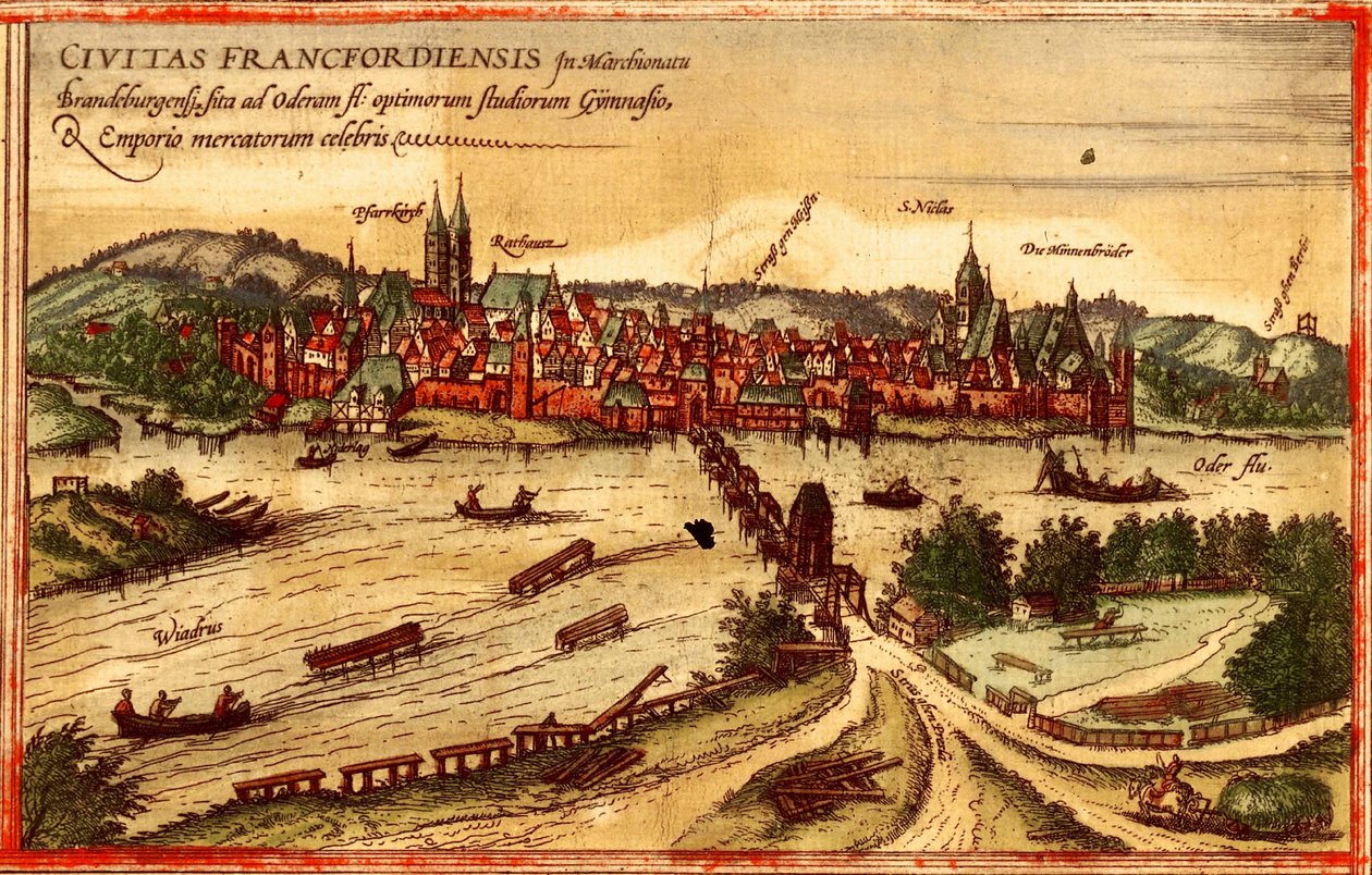Frankfurt an der Oder tekijältä Georg and Hogenberg Franz (1535 90) Braun