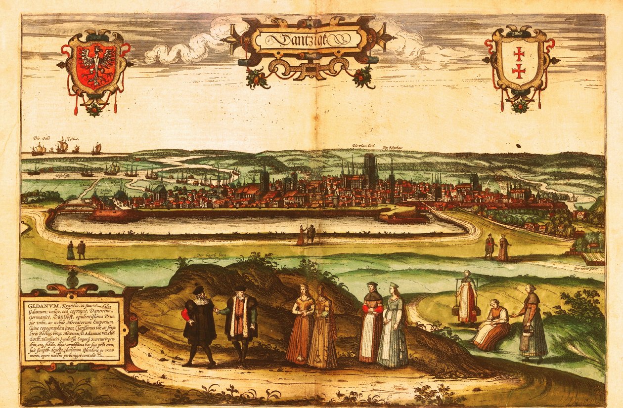 Gdansk, Puola tekijältä Georg and Hogenberg Franz (1535 90) Braun