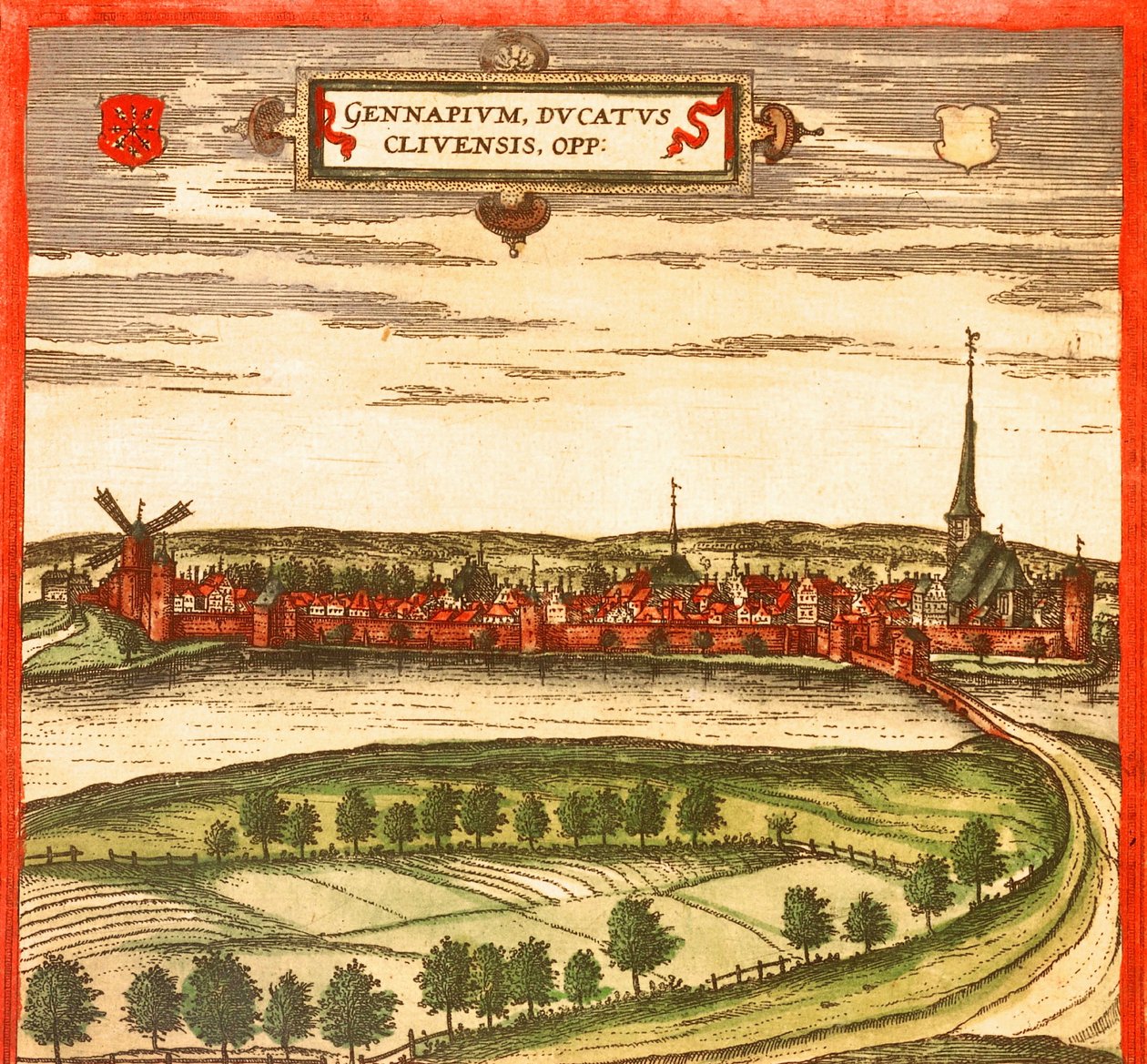 Gennep, Alankomaat tekijältä Georg and Hogenberg Franz (1535 90) Braun