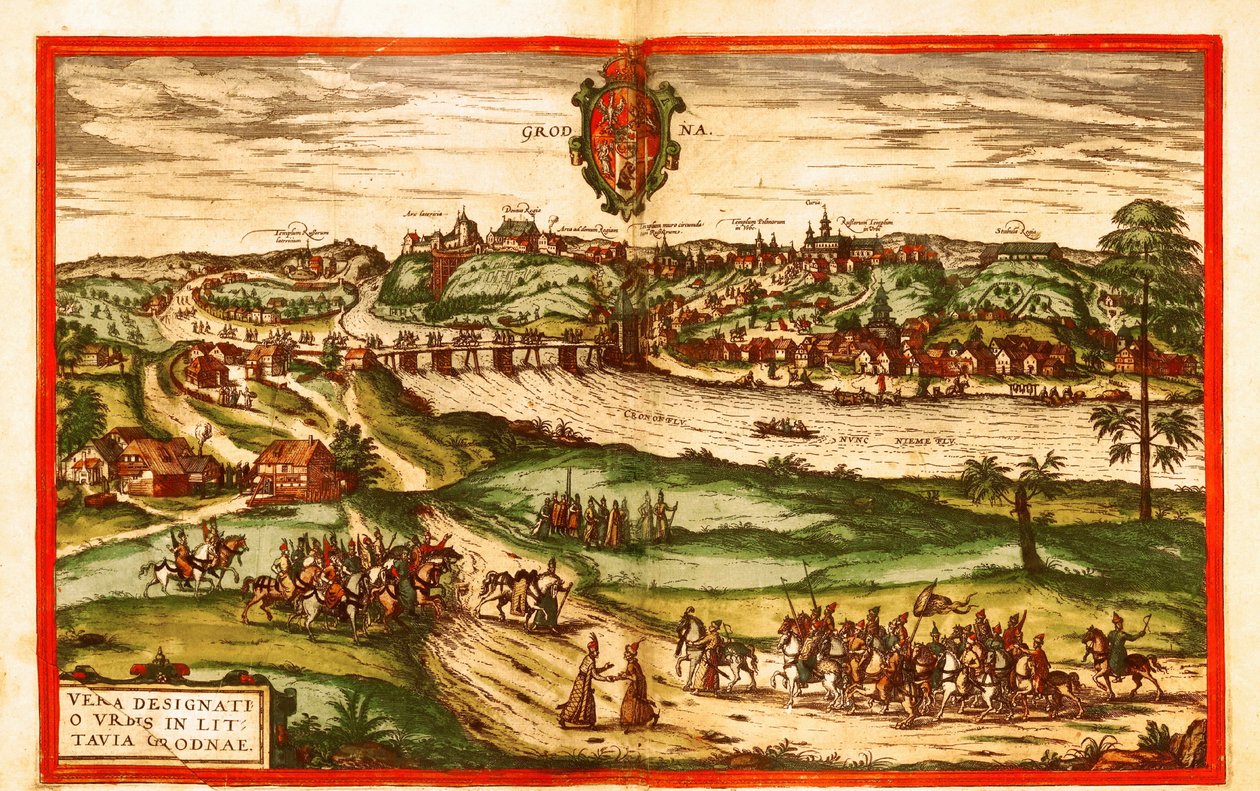 Grodno, Puola tekijältä Georg and Hogenberg Franz (1535 90) Braun