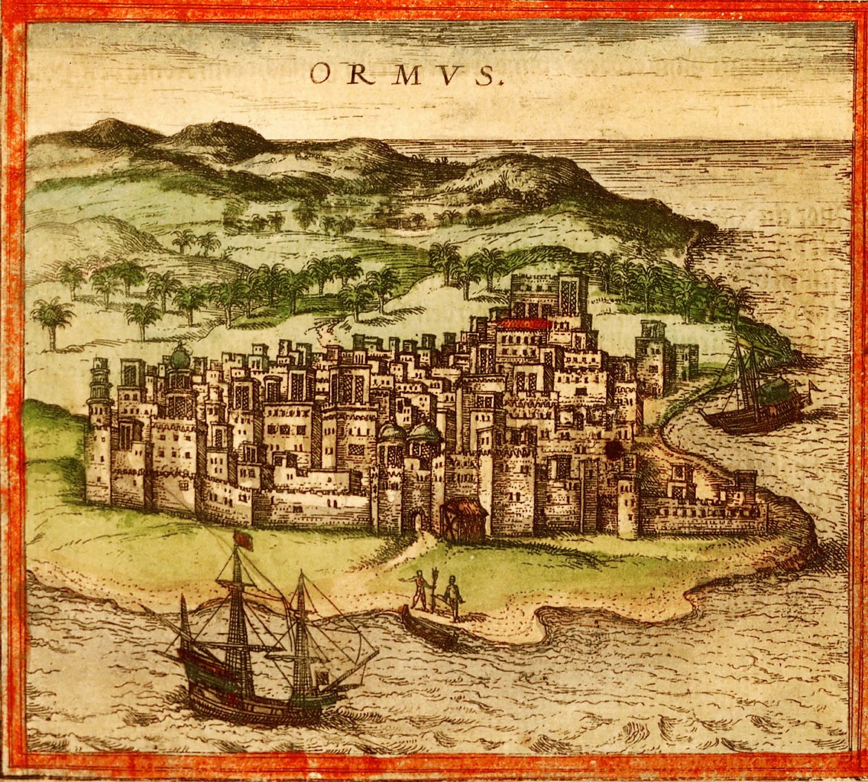 Hormuz, Persia, Iran tekijältä Georg and Hogenberg Franz (1535 90) Braun